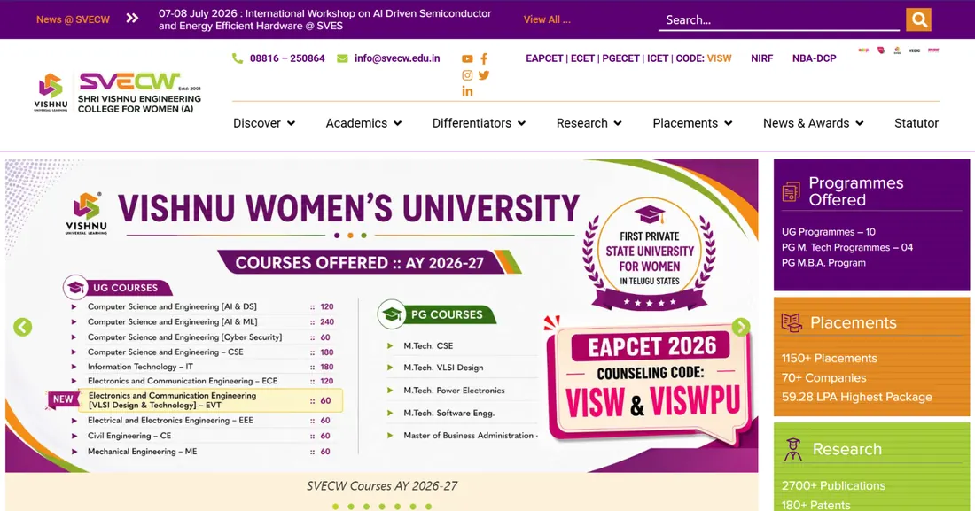 SVECW website project