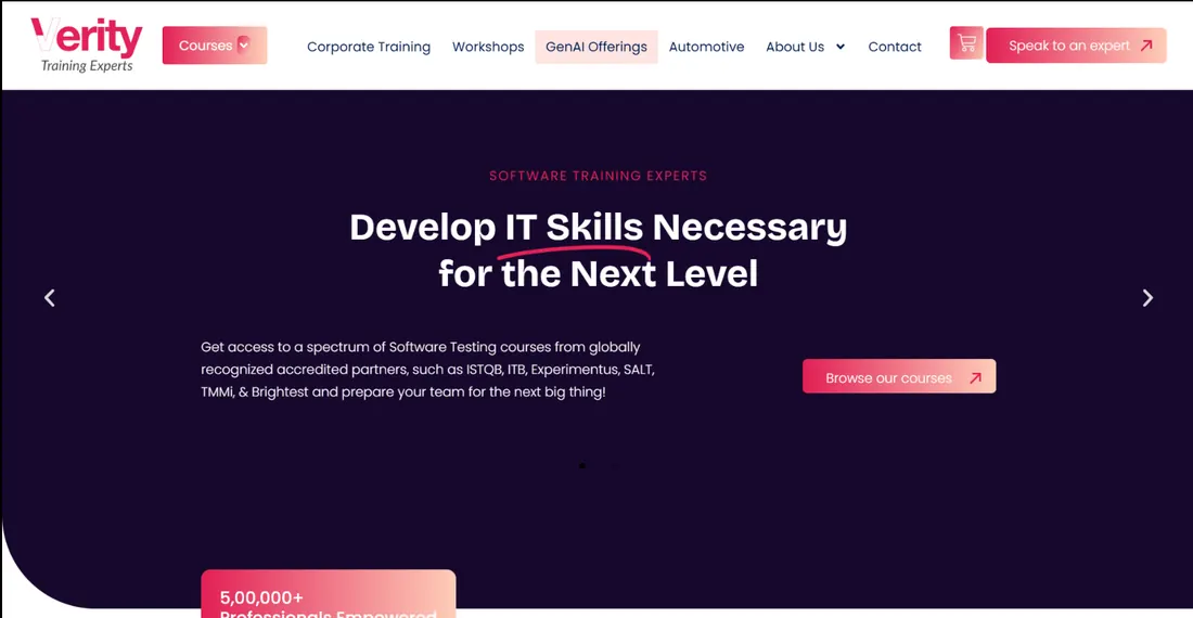 Verity Software website project
